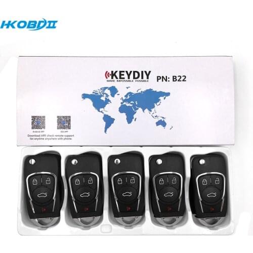 HKOBDII KEYDIY Original KD B22-4 4 Button B series Universial Remote For KD900/KD-X2/ URG200/KD MINI B Series Remote