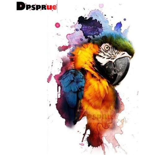 Dpsprue Full Square/Round Diamond Painting Cross Stitch Diamond 3D Embroidery Parrot DIY 5D Moasic Home Decor Gift D40