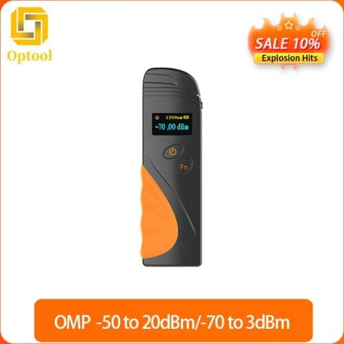 Mini FTTH Rechargeable Fiber Cable Tester Optical Power Meter -50 to 20dBm/-70 to 3dBm Clamshell FTTH Tool High Precision