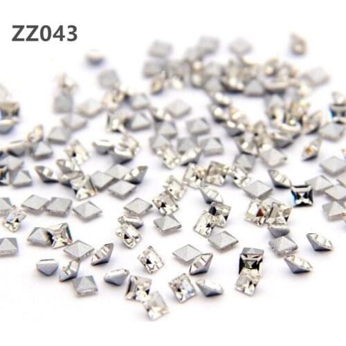 A variety of sizes to choose the sharp bottom square diamond glass crystal drill clothes decorative accessories ZZ043