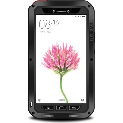 LOVEMEI Luxury Dirt-resistant Anti-knock Metal Aluminum Cases Cover with Gorilla Glass for XiaoMi Max Heavy Duty Protection Case