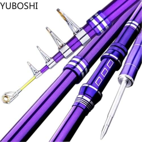 YUBOSHI Rock Fishing Rod 2.1m 2.4m 2.7m 3.0m 3.6m Carp Rod Telescopic Sea Fishing Rod Telescopic Spinning Rod Ultralight Hard