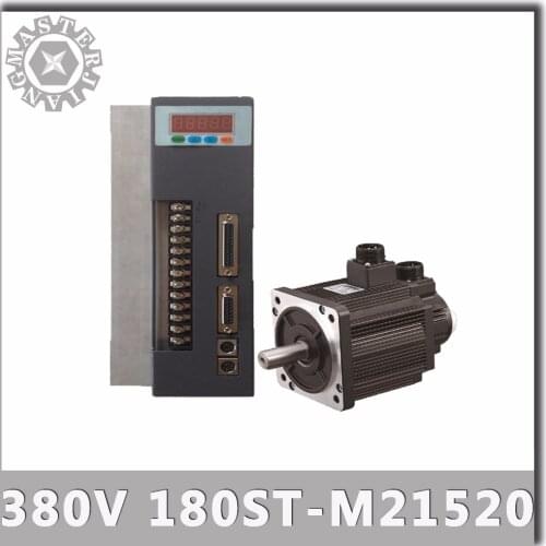 380V 4.5KW 180ST-M21520 AC Servo motor 2000RPM 21.5N.M. 4500W Three-Phase ac drive permanent magnet Matched Driver AASD-40A
