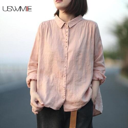 Женские хлопковые рубашки USWMIE China At AliExpress