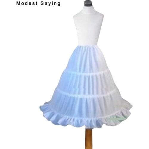 Jupon Mariage Tea Length Petticoat 2018 Underskirt For A-Line Flower Girls Dresses Child Wedding Accessories Lolita Crinoline