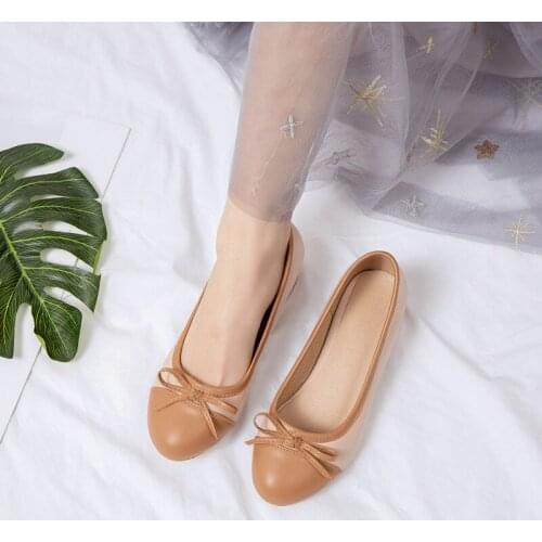 YQBTDL 2020 Arrival Summer Slip on Chunky Heels Shallow Womens Shoes Princess Bowtie Low Heel Daily Ladies Pumps Black Beige 41