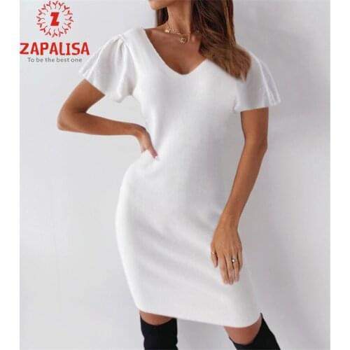 Sexy Women Summer Slim Hip Pencil Dress Hollow Out Design Lace Decor See Through V-Neck Short Sleeve Solid Color Mini Dress