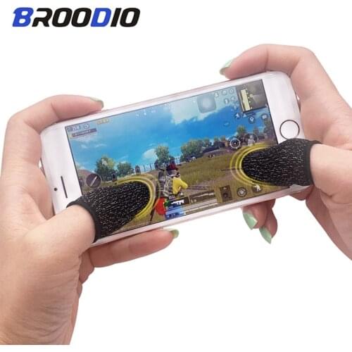 1Pair Sweatproof Touch Screen Thumb Finger Cover Gloves For Mobile Game Controller Non-slip Finger Cots for PUBG Phone Gaming