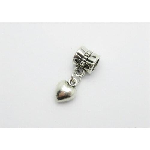 30pcs Heart Charms Classic pendant fit Europe beads bracelet DIY pendants