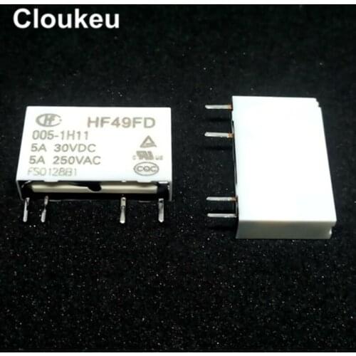 2Pcs Relay DIP4 HF49FD- 005 009 012 024 -1H11 5V 9V 12V 24V 5A