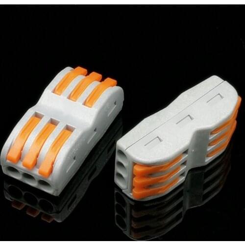 20pcs fast wire connectors AWG28~12 universal compact wiring electrical push-in Self-installing screw fixing hole terminal block