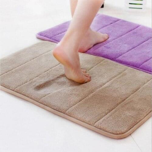 Promotion! Carpet Coral Foam Soft Bathroom Memory Foam Bath Mat Non-Slip Back Rug