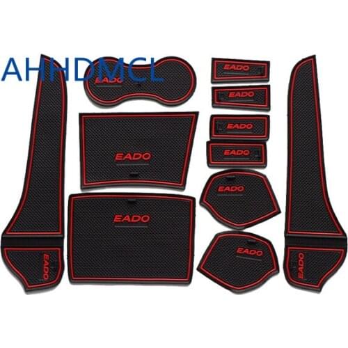 Car Anti-Dirty Pad Door Groove Gate Slot Cup Armrest Storage Pad Anti-Slip Mat For CHANA Changan EADO 2012 2013 2014 2015