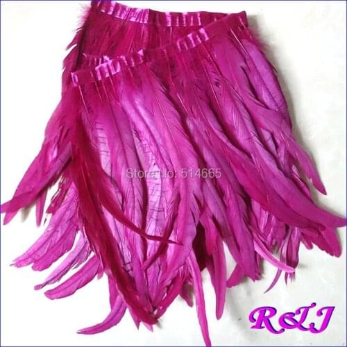 Free Shipping 2M/lot aubergine cock tail feather trim,feather fringe feather trimming for garment accessories, cloth ornaments