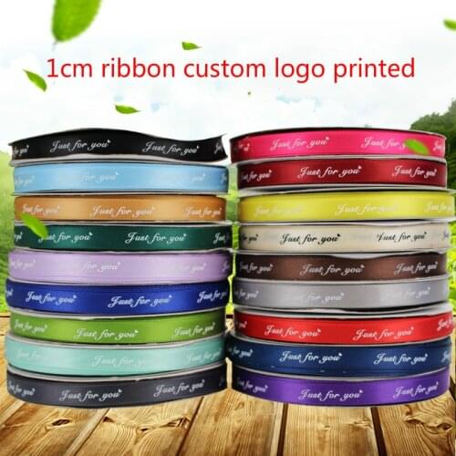 100yards roll 1cm ribbon tag cloth label custom logo printed clothing tags