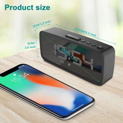 Alarm Clock for Bedroom,LED Big Display Clock, Adjustable Volume,for Deep Sleepers Kids Elderly Home Office