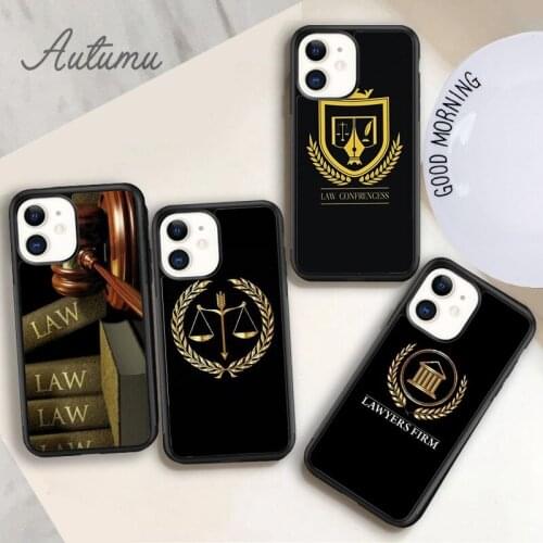 Law Student Lawyer Judge Phone Case for iPhone 11 12 Pro Max mini X XR XS SE 2020 5 6S 7 8 Plus Samsung Galaxy S8 S9 S10 Cover