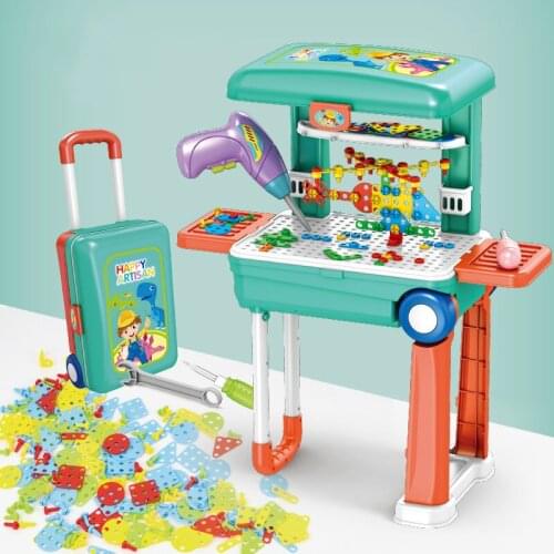 Childrens Simulation Kitchen Toy Set Boy Girl Family Baby Enlightenment Puzzle Small Electric Drill Assembly Kit Toy For Kids