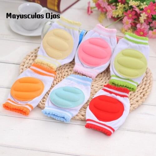 ZH 1Pair Childrens Kneepads Cotton Breathable Baby Kneepads Baby Crawling Toddler Sports Mothproof Elbow Kneepads