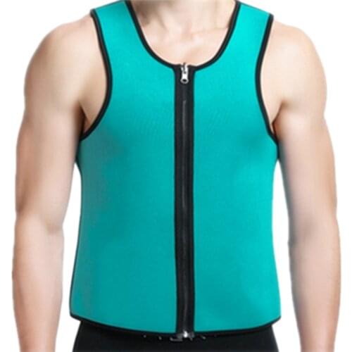 Two-sided Mens Sports Vest, Zipper Vest, Shapewear, Fitness Suit