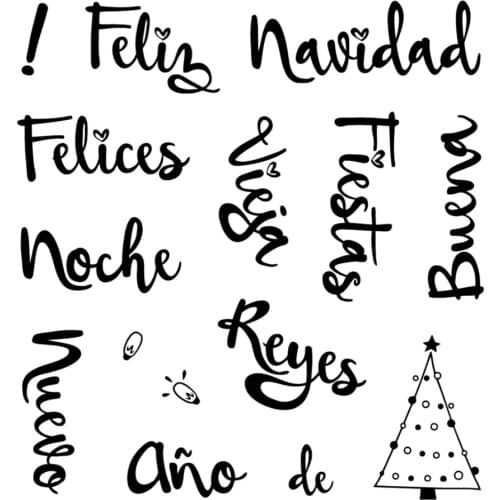 Spanish 76 stamp Clear Stamp for Scrapbooking Transparent Silicone Rubber DIY Photo Album Decor