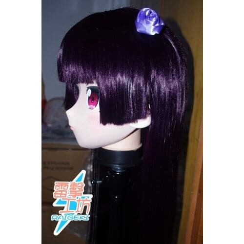 KM91810)Top Quality Handmade Female Resin Full Head Cosplay Japanese Role Play Gokou Ruri Anime Kigurumi Mask Crossdresser Doll