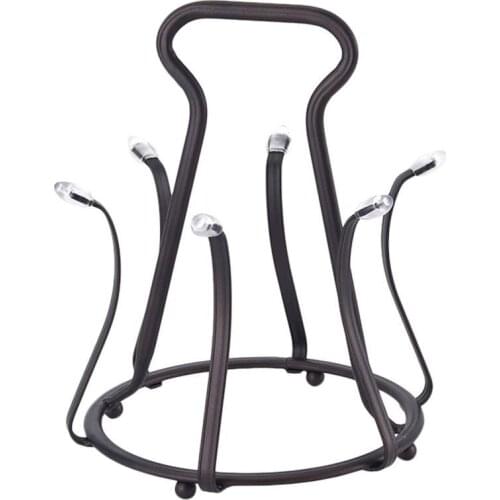 Creative Cup Holder Tray Wrought Iron Water Cup Shelf Glass Drain Rack Upside Down