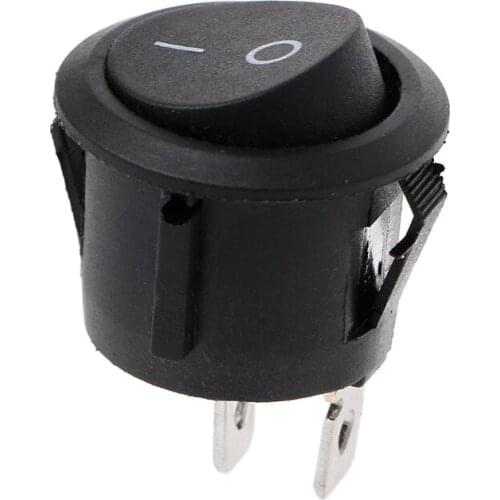 On/Off Round Rocker Switch + Female Crimp Spade Connectors Car Boat