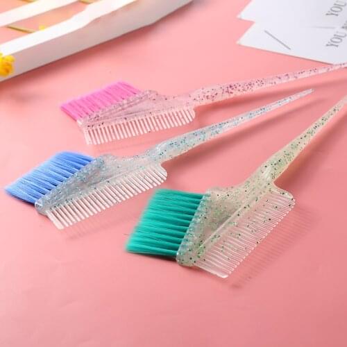 Dye Hair Soft Brush Anti-slip Handle Professional Hair Care Brush Dyeing Highlighting Salon Hairstyle Dye Accessories