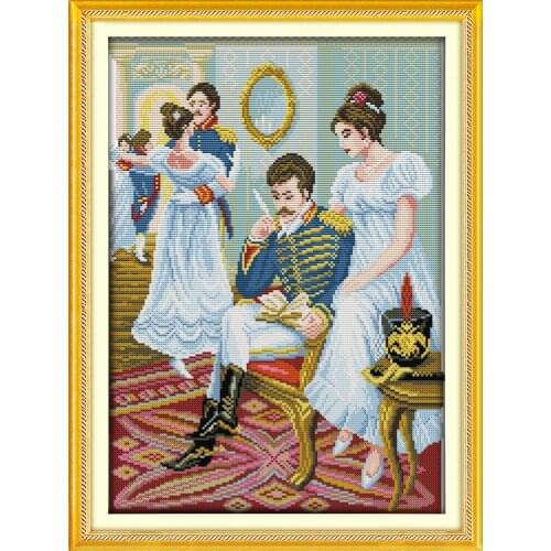 Dancing party cross stitch kit beauty people count printed 18ct 14ct 11ct hand embroidery DIY handmade needlework supplies bag
