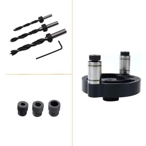 6/8/10mm Vertical Pocket Hole Jig Self Centering Dowelling Jig Hole Puncher Locator Drill Guide For Woodworking Carpentry Tools