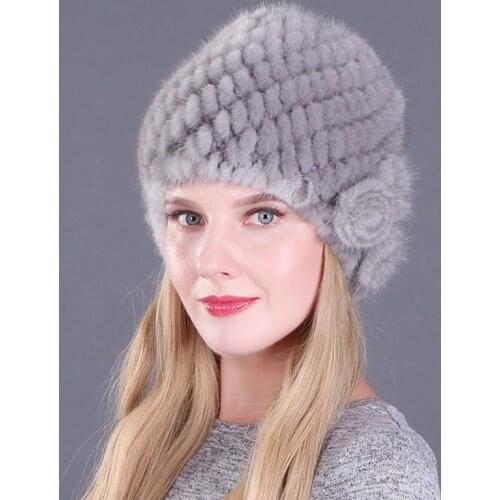 Jkp Autumn And Winter New Womens Mink Tail Woven Hat Pineapple Hat Wool Hat Dome Fur Warm Fashion Cap