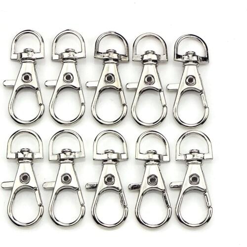 Wholesale 10pcs/pack Portable Metal Lanyard Hook Swivel Snap Lobster Clasp Clips For Bag Parts & Accessories