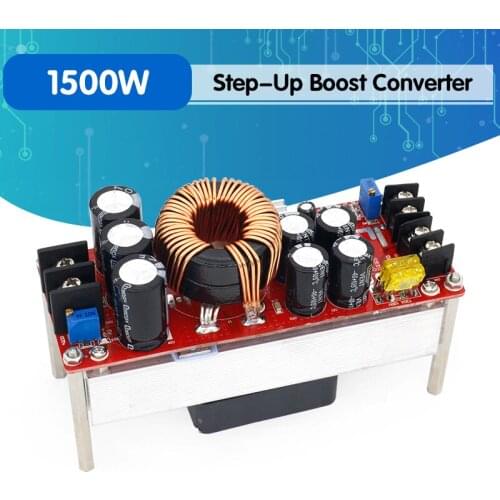 1500W 30A Step Up Module Boost Converter Constant Current Power Supply Module With Fan DC-DC 10-60V to 12-90V Adjustable Module