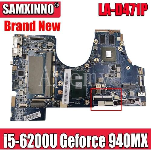SAMXINNO LA-D471P Motherboard For Lenovo 710-14ISK 710-14IKB LA-D471P laptop Mainboard with i5-6200U Geforce 940MX