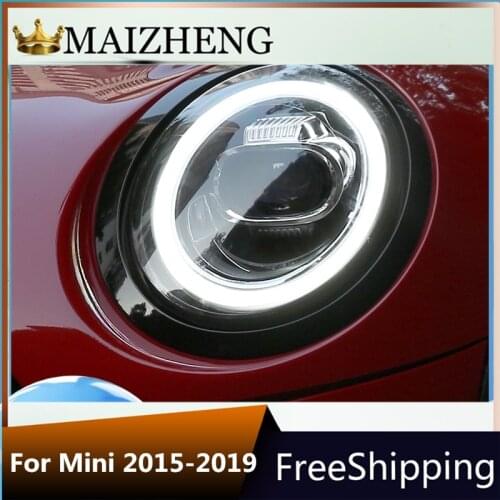 Seven Color LED Headlights For MINI F56 Car Decoration For MINI Replacement Style Headlamp For Mini Cooper F55/F56/F57 2015-2019