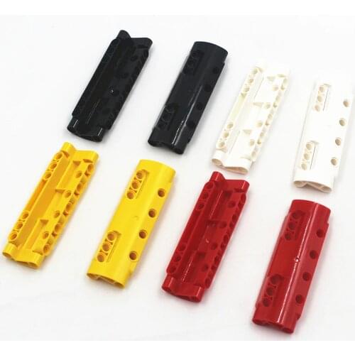 Building Blocks BulkTechnic Parts 10pcs RED BOWED PANEL 3X11X2 DIA4,85 (X19)compatible with lego for kids boys toy NOC6022952
