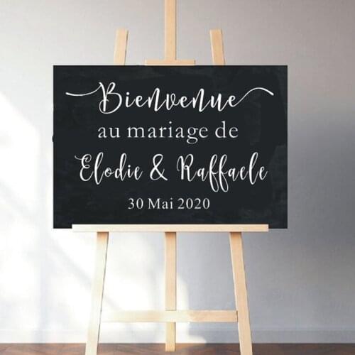 Wedding Welcome Sign Stickers French Version Wedding Vinyl Decals Special Day Wedding Decoration Custom Art O305