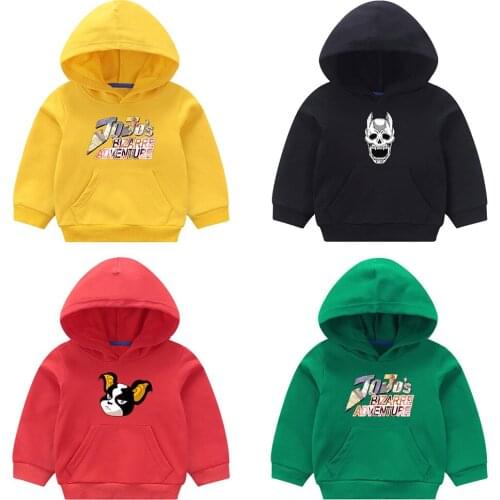 Anime Jojo Bizarre Adventure Children Sweatshirt Boy Girls Autumn Streetwear Hoodies Pullovers 2021 Fashion Harajuku Hoodie