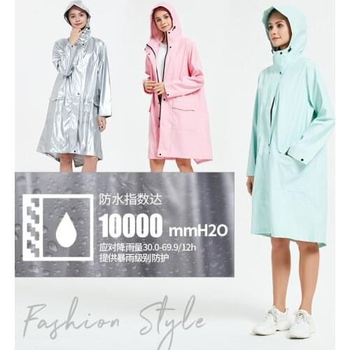 Trendy Brand Raincoat Fashionable Cool Red Windbreaker Coat Thickened Men s and Women s Long Rain Poncho Outdoor Hiking