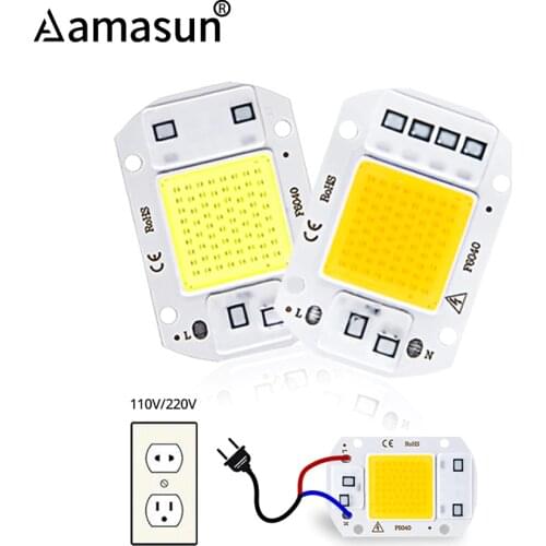 Smart IC No Need Driver COB LED Chip 50W 30W 20W High Brightness LED COB 220V 110V LED Light Beads DIY Floodlight Spotlight