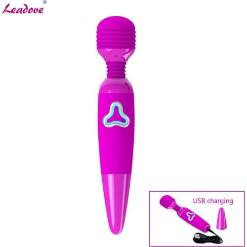 Powerful Clitoris Vibrators USB Recharge Magic Wand AV Vibrator Massager Sexual Wellness Erotic Sex Toys for Women Adult Product