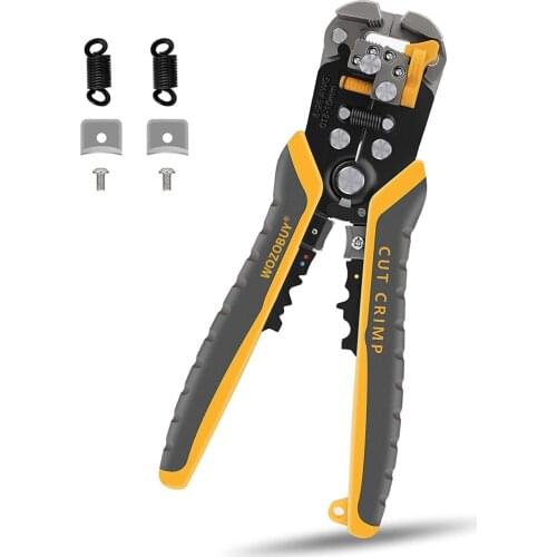 WOZOBUY Upgraded Version Multifunctional Wire Stripper Crimper Cable Cutter Automatic Crimping Pliers Terminal 0.2-6.0mm2 Tool