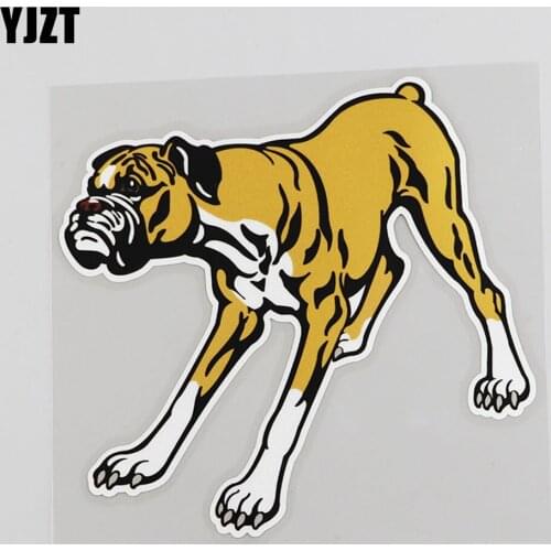 YJZT 15CM*14.7CM Lovely Animal Doberman Pinscher Dog Car Sticker PVC 12A-0096