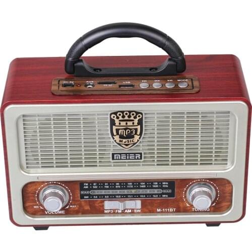 Meier M-111BT Charged Nostalgic Radio Bluetoot-Control USB/SD/MP3