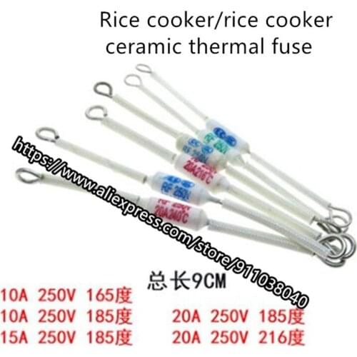 10pcs/lot RF-165 RF-185 RF-216 RF-240 degrees 10A 15A 20A 250V fuse rice cooker temperature fuse
