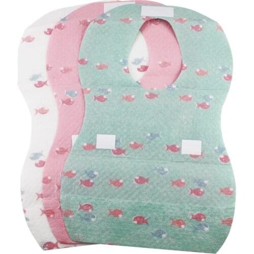 Baby Disposable Bib Kid No-wash Bib Cute Floral Bib For Baby Baby Accessories Outdoor Travel Supplies 10PCS Pack