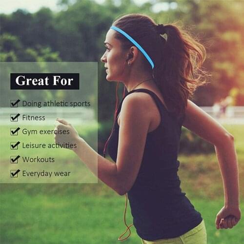 2021 Elastic Sports Headband Yoga Running Fitness Cycling Headband Women Men Color Outdoor Headband Antiperspirant Hair Band