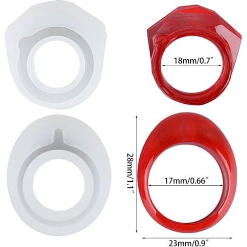 27 Pcs Resin Ring Silicone Mold for DIY Necklace Pendant, Earrings Clay Crafts