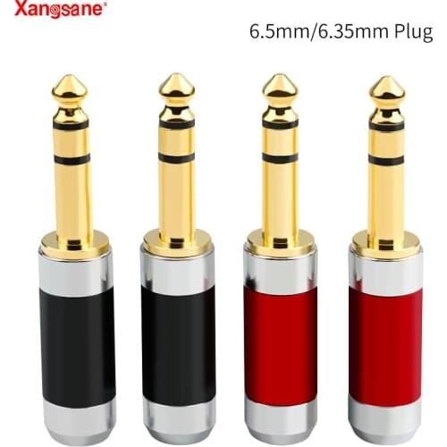 Xangsane 4pcs 6.35mm 6.5mm plug to RCA XLR dual-channel amplifier guitar microphone mixer electronic piano CD AV adapter